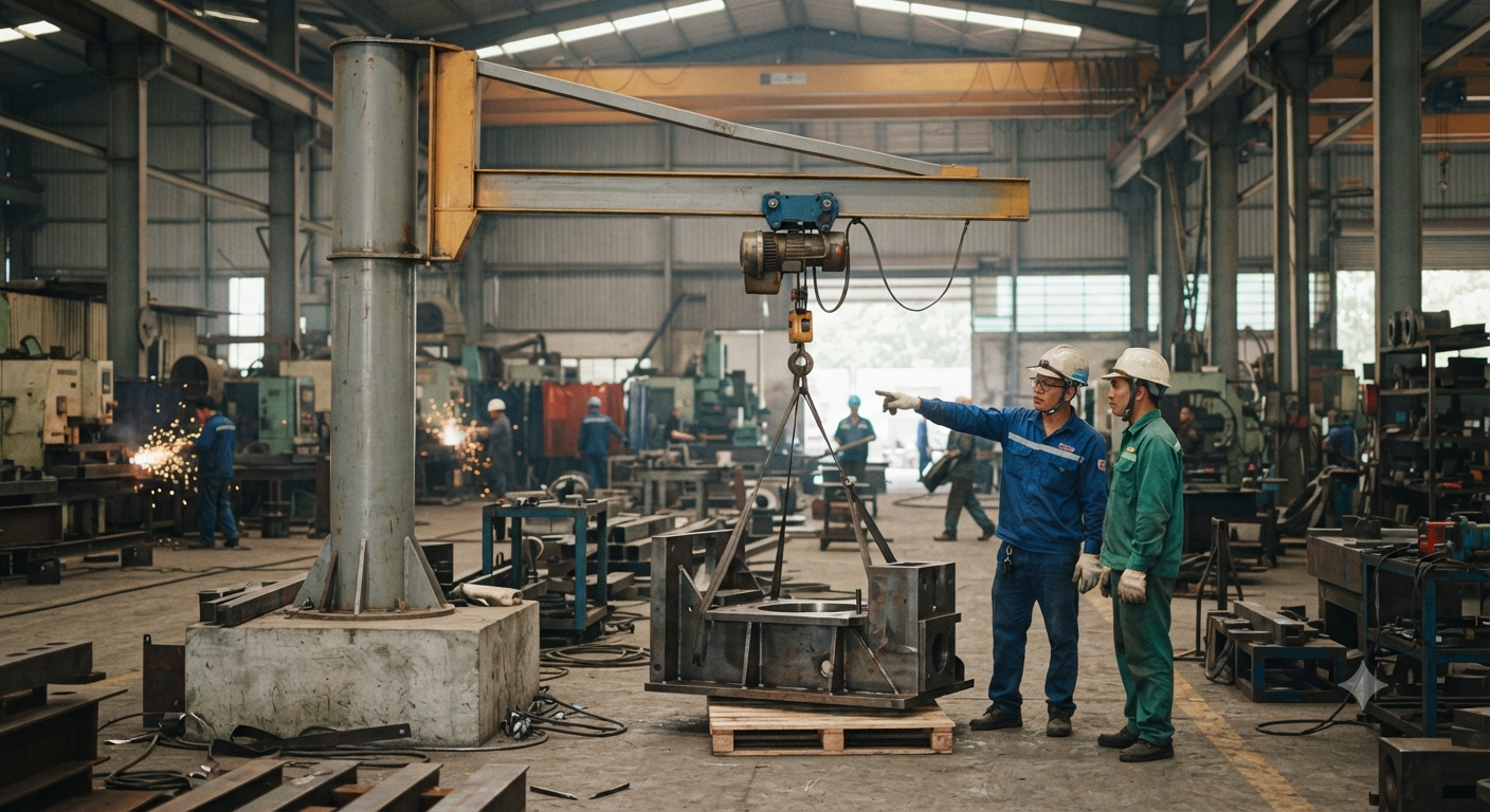 Những sai lầm phổ biến khi lựa chọn cầu trục quay